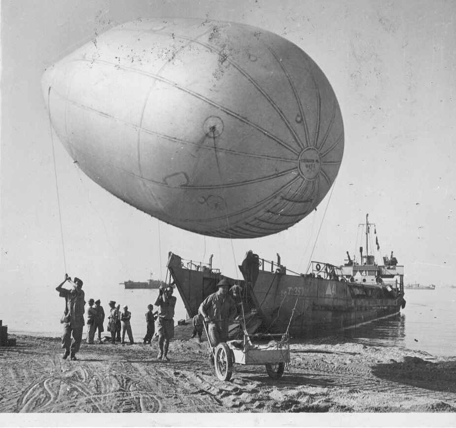 BARRAGE BALLOON     SALERNO BEACHHEAD