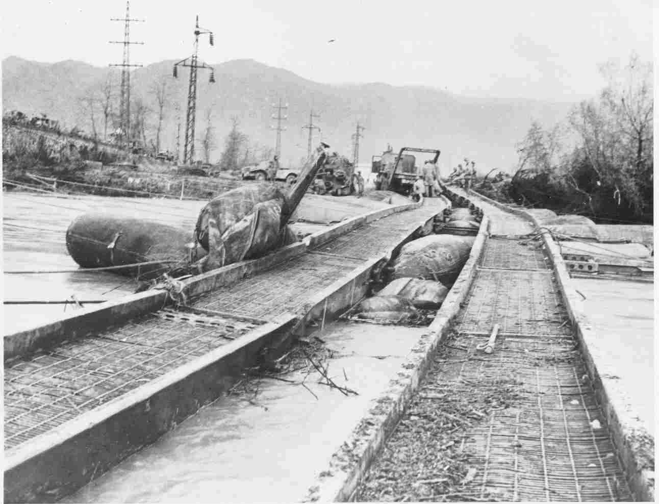 A VOLTURNO BRIDGE DAMAGED BY FLOODS