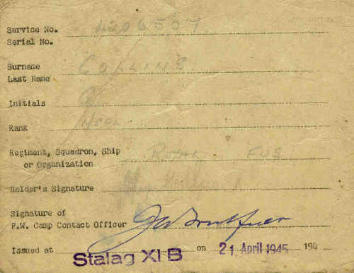 EX POW ID STALAG X1B