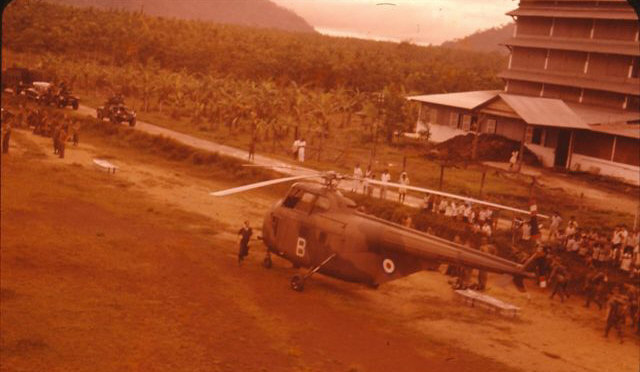 TAMPIN, SIMON'S CO. LEAVING BY HELICOPTER